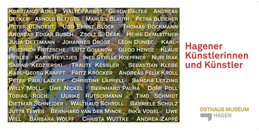 Einladungskarte Hagener Künstler, Osthaus Museum Hagen, 2013_front